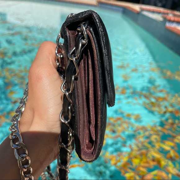 COPY - Chanel Matelassé Flap Wallet on Double Chain/w Silver Fixtures & Dust Bag - Picture 15 of 16